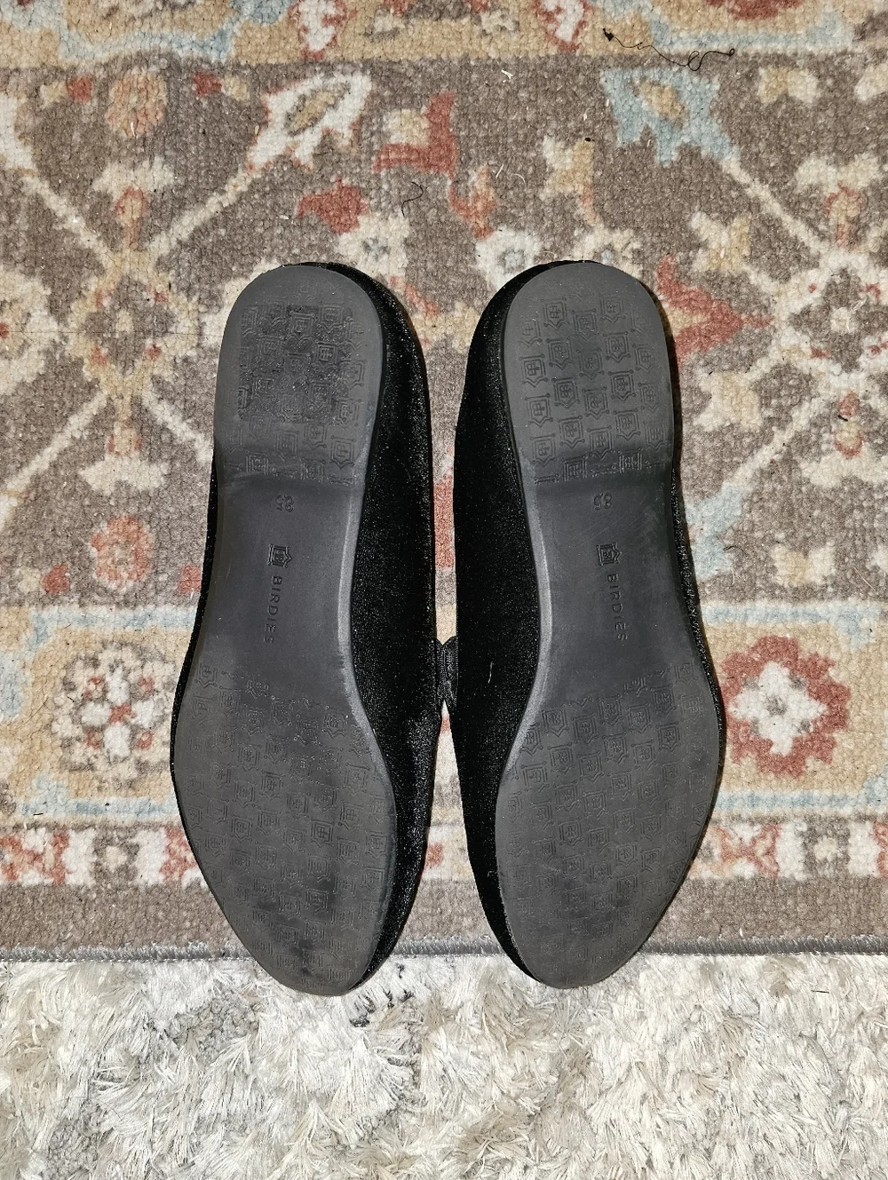 BIRDIES 'The Starling' Beautiful Black Velvet Slipons Loafers 8.5 Very Nice!
